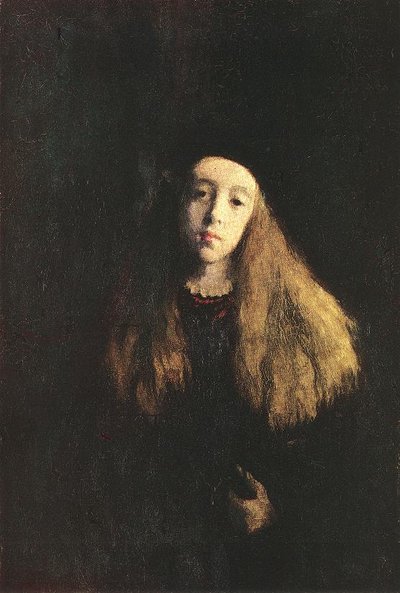 Noemi with Let Down Hair by Károly Ferenczy